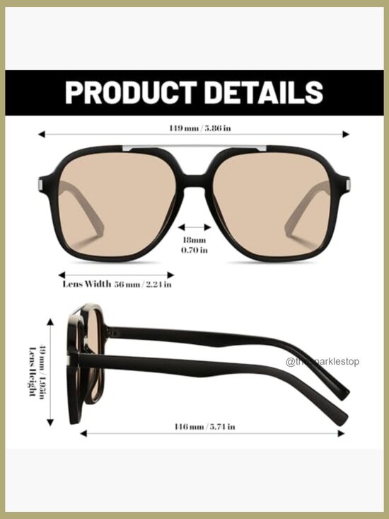 Retro Aviator Sunglasses, Square Frame, UV400 Protection, Lightweight main image 3